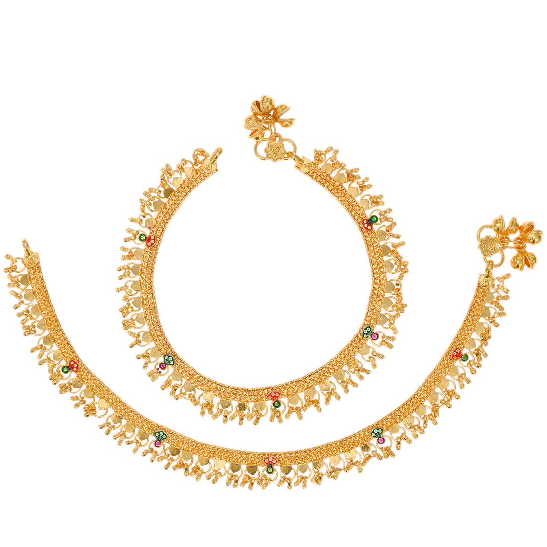 Gold Plated Anklet Pair