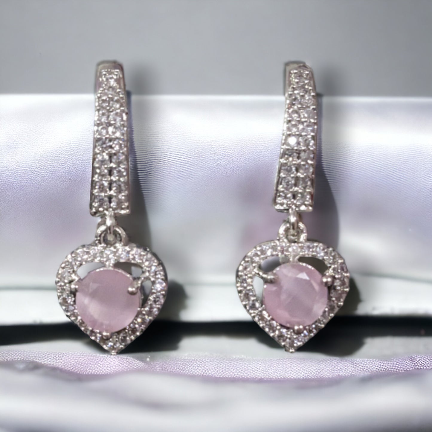 Silver Plated AD Earrings Set