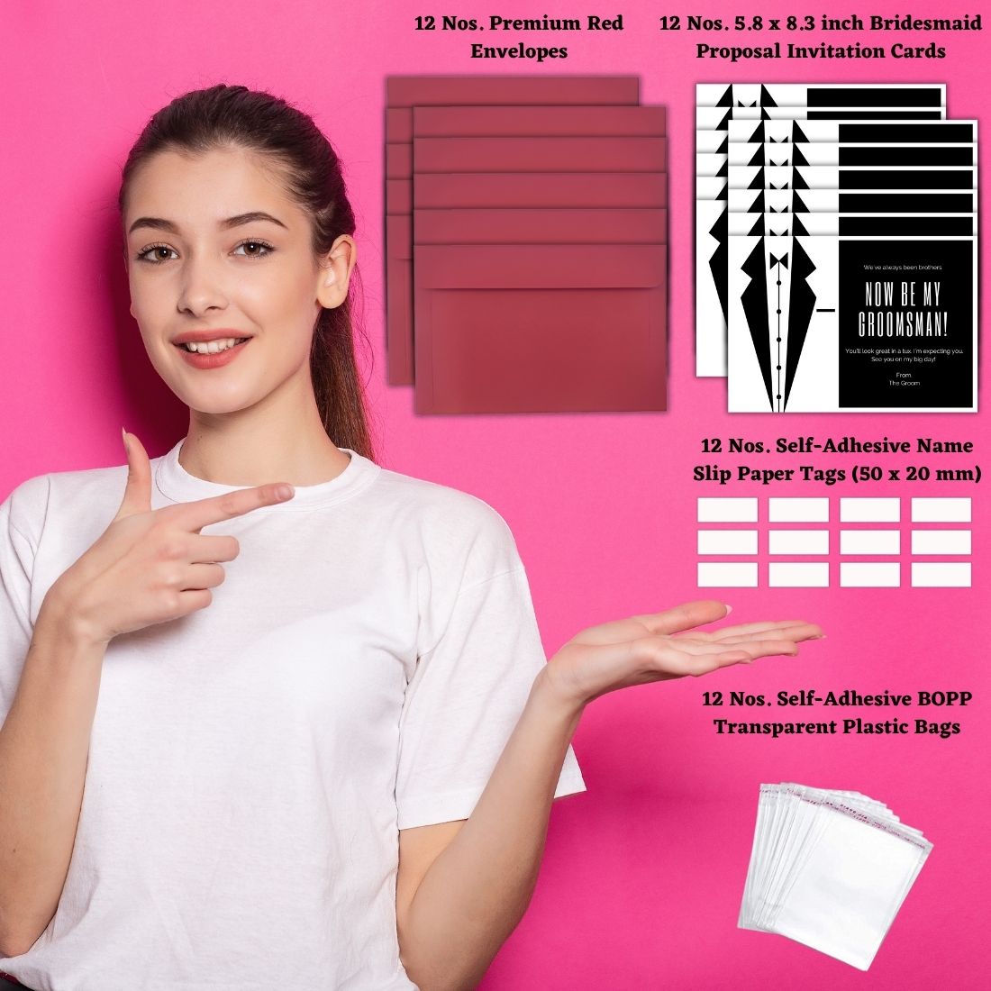 Groomsman Proposal Invitation Cards 5.8x8.3inch | Wedding Invite