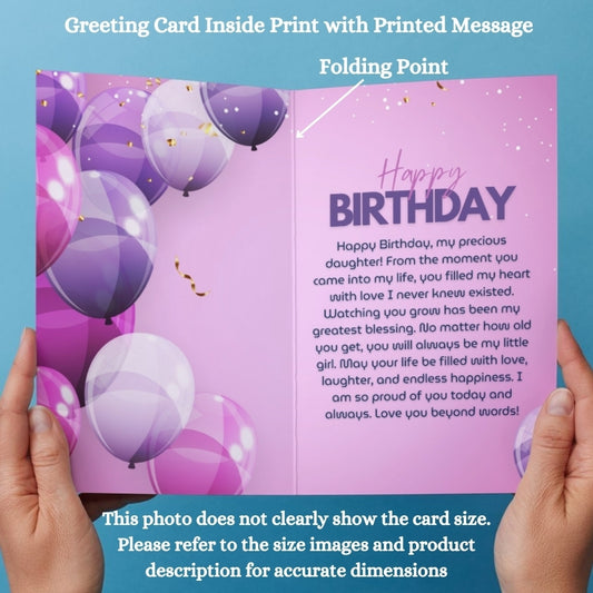 Daughter Birthday Photo Greeting Card