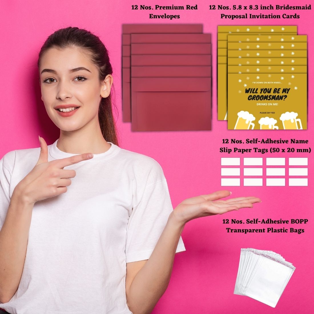 Groomsman Proposal Invitation Cards 5.8x8.3inch | Wedding Invite