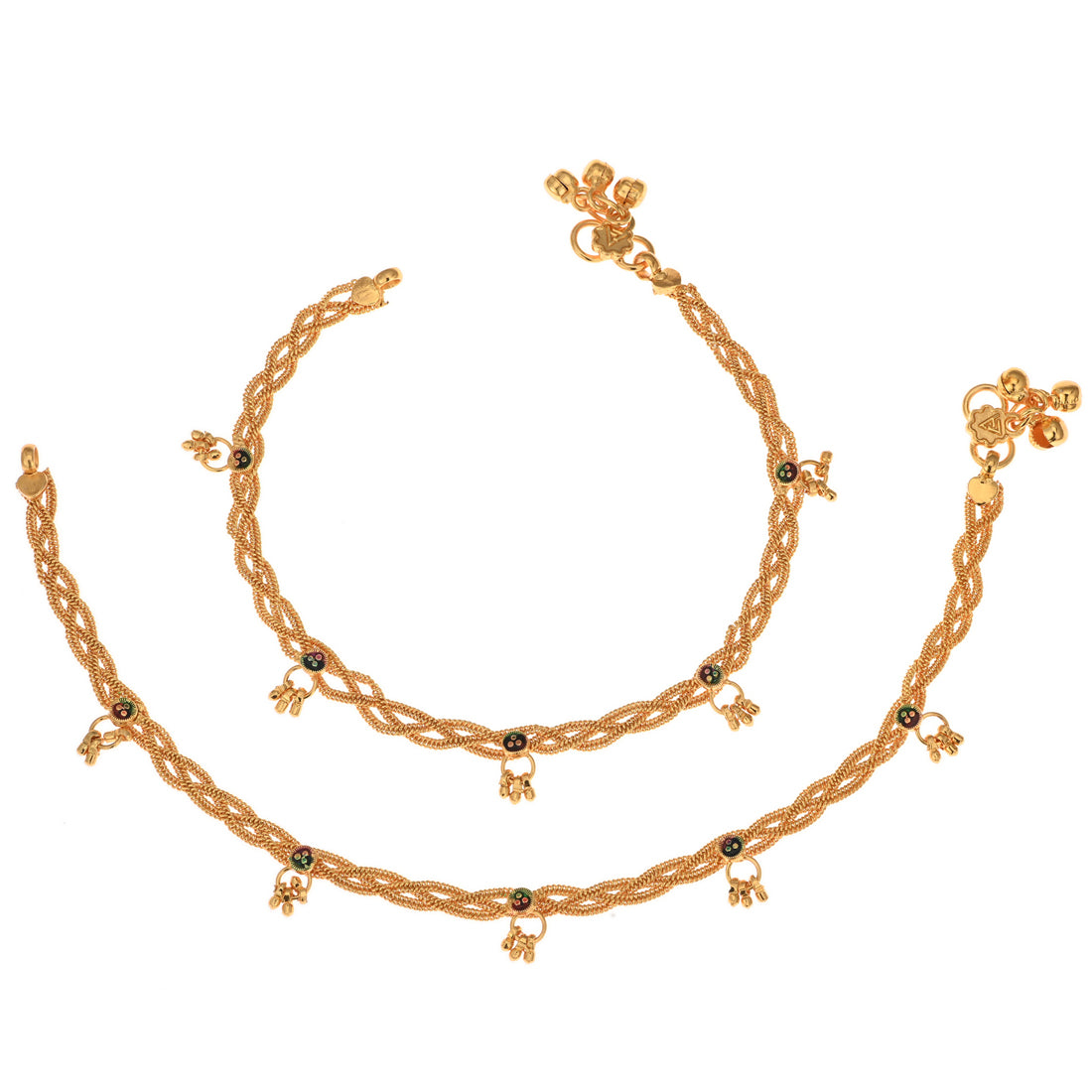 Gold Plated Anklet Pair