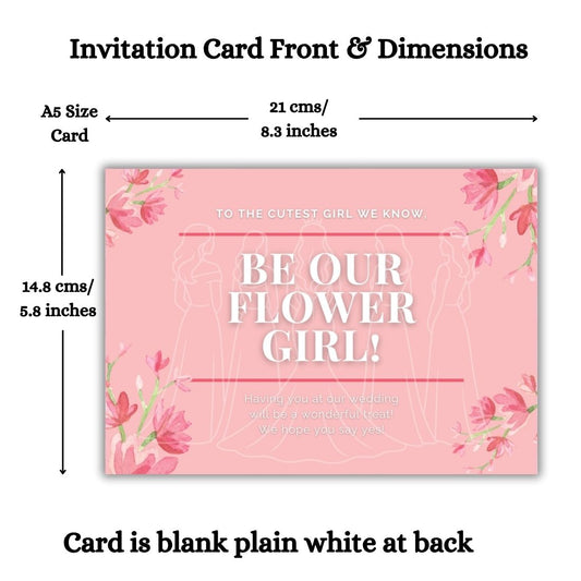 Bridesmaid Proposal Invitation Cards 5.8x8.3inch | Wedding Invite