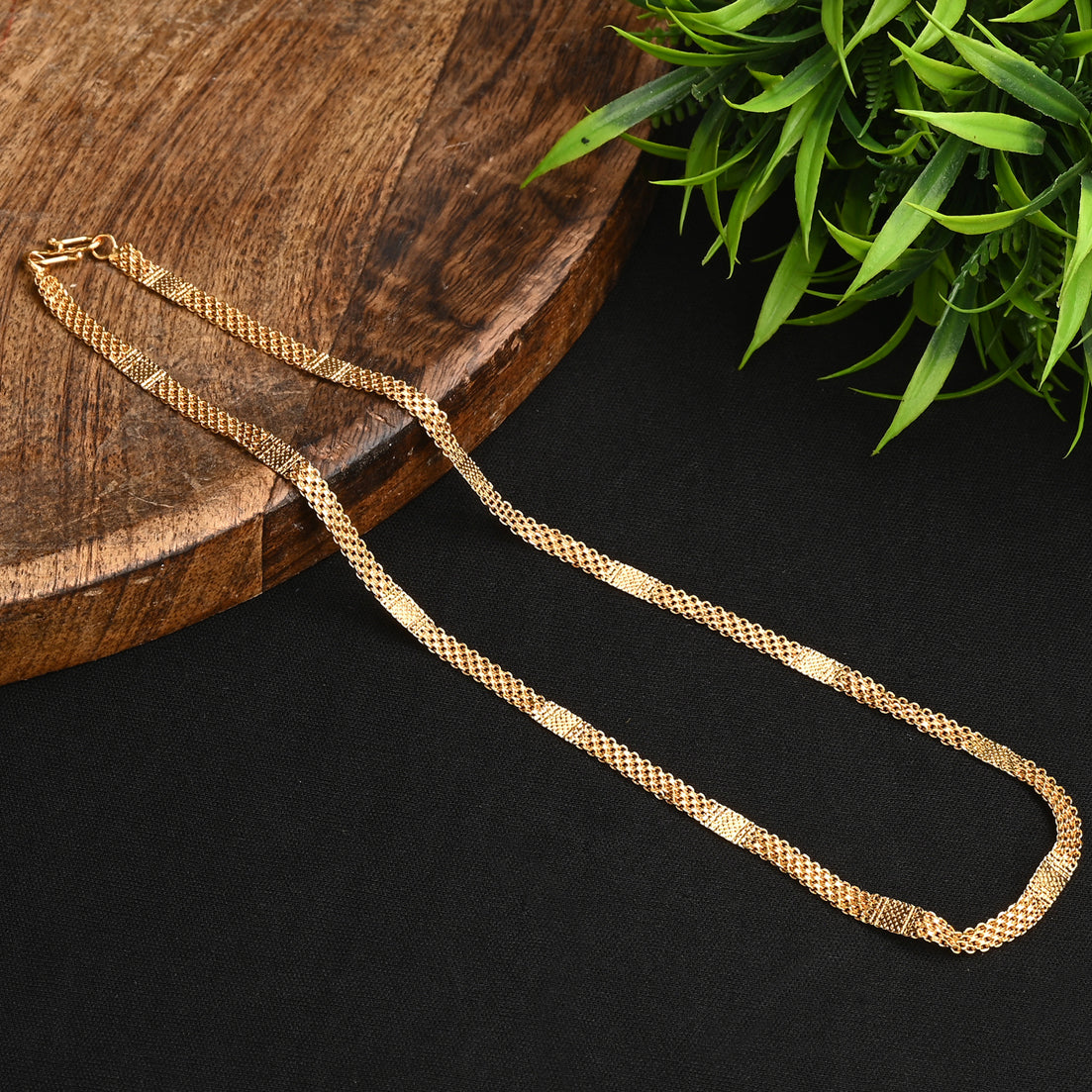 Silver Plated Anklets & 22 inch Gold Plated Chain