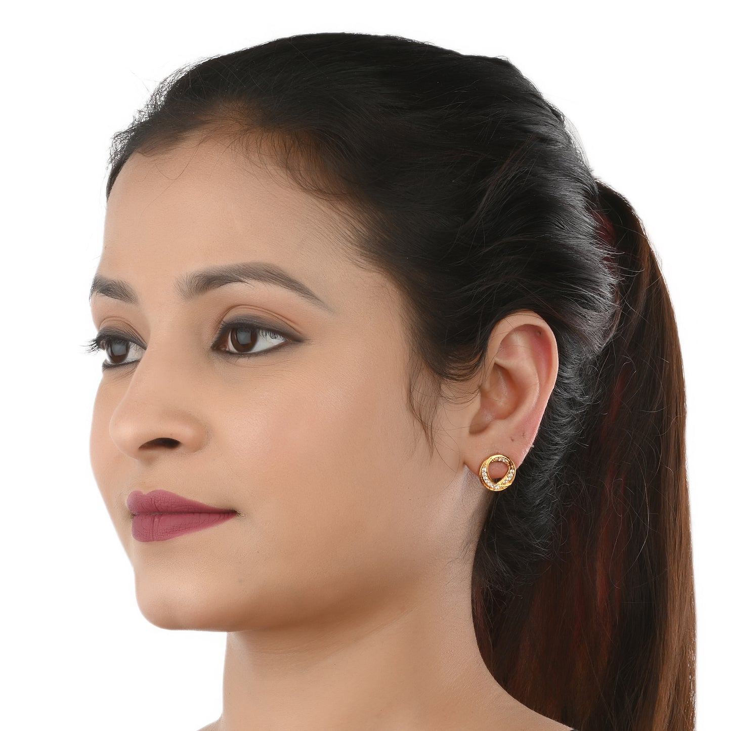 Gold Plated AD Earrings Set
