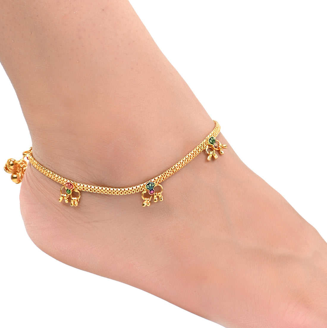 Gold Plated Anklet Pair