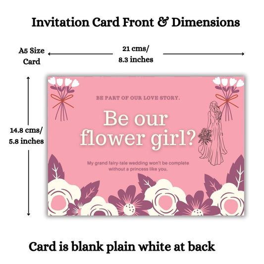 Bridesmaid Proposal Invitation Cards 5.8x8.3inch | Wedding Invite