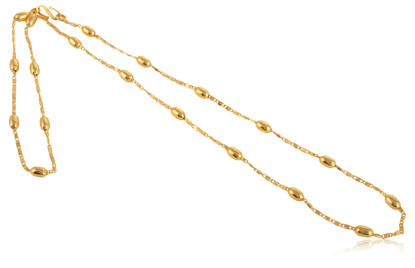 Silver Plated Anklets & 22 inch Gold Plated Chain