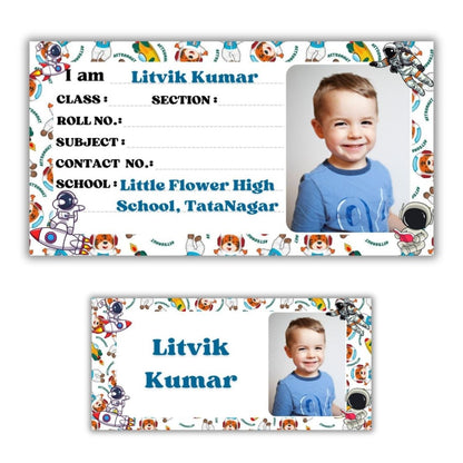 Kids Photo Name Slips & Tags | Pack of 63 | 36 Name Slips & 27 Tags