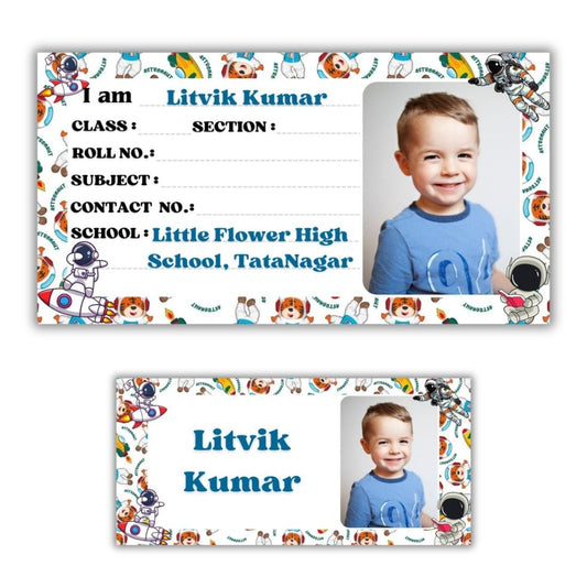 Kids Photo Name Slips & Tags | Pack of 63 | 36 Name Slips & 27 Tags
