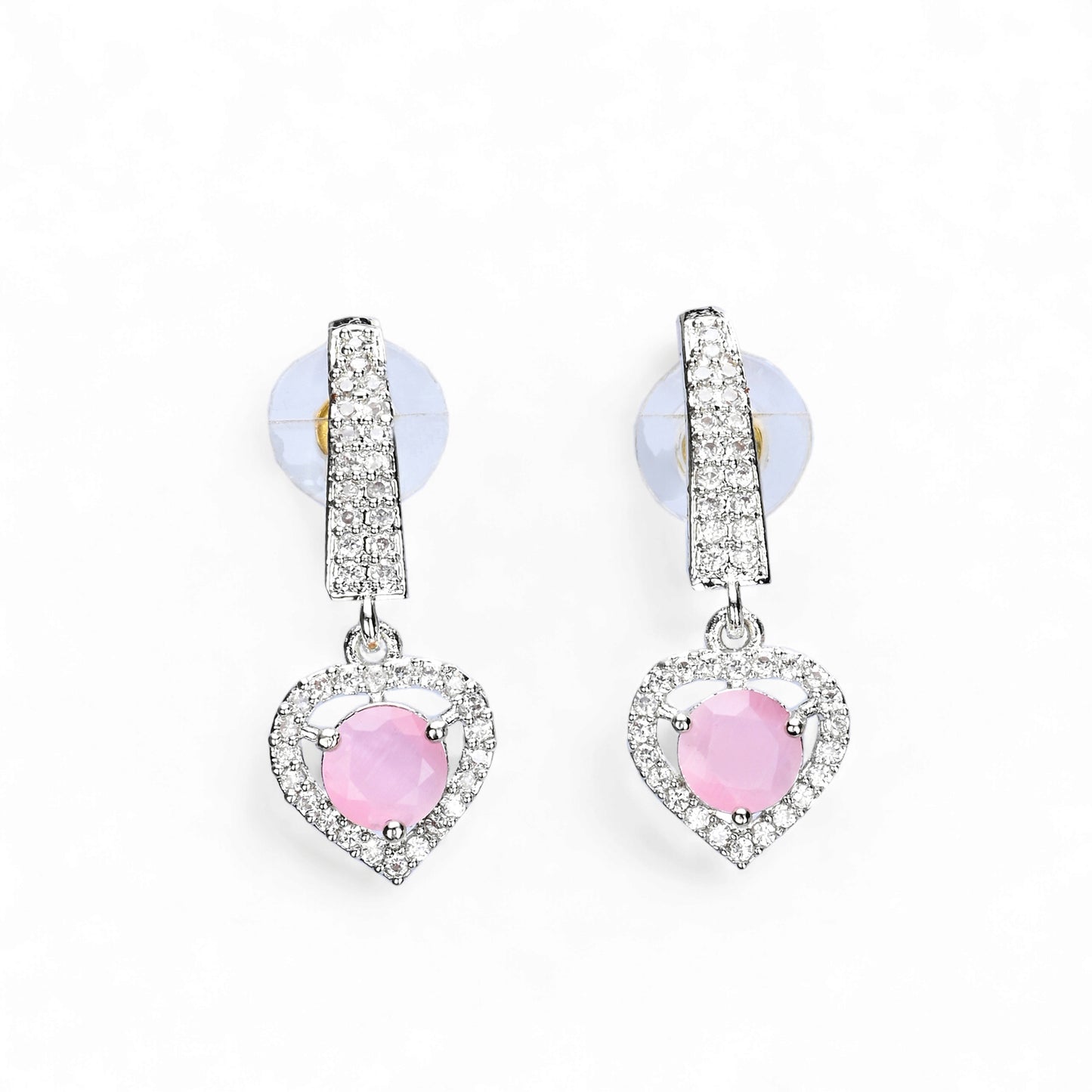 Silver Plated AD Earrings Set