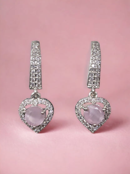 Silver Plated AD Earrings Set