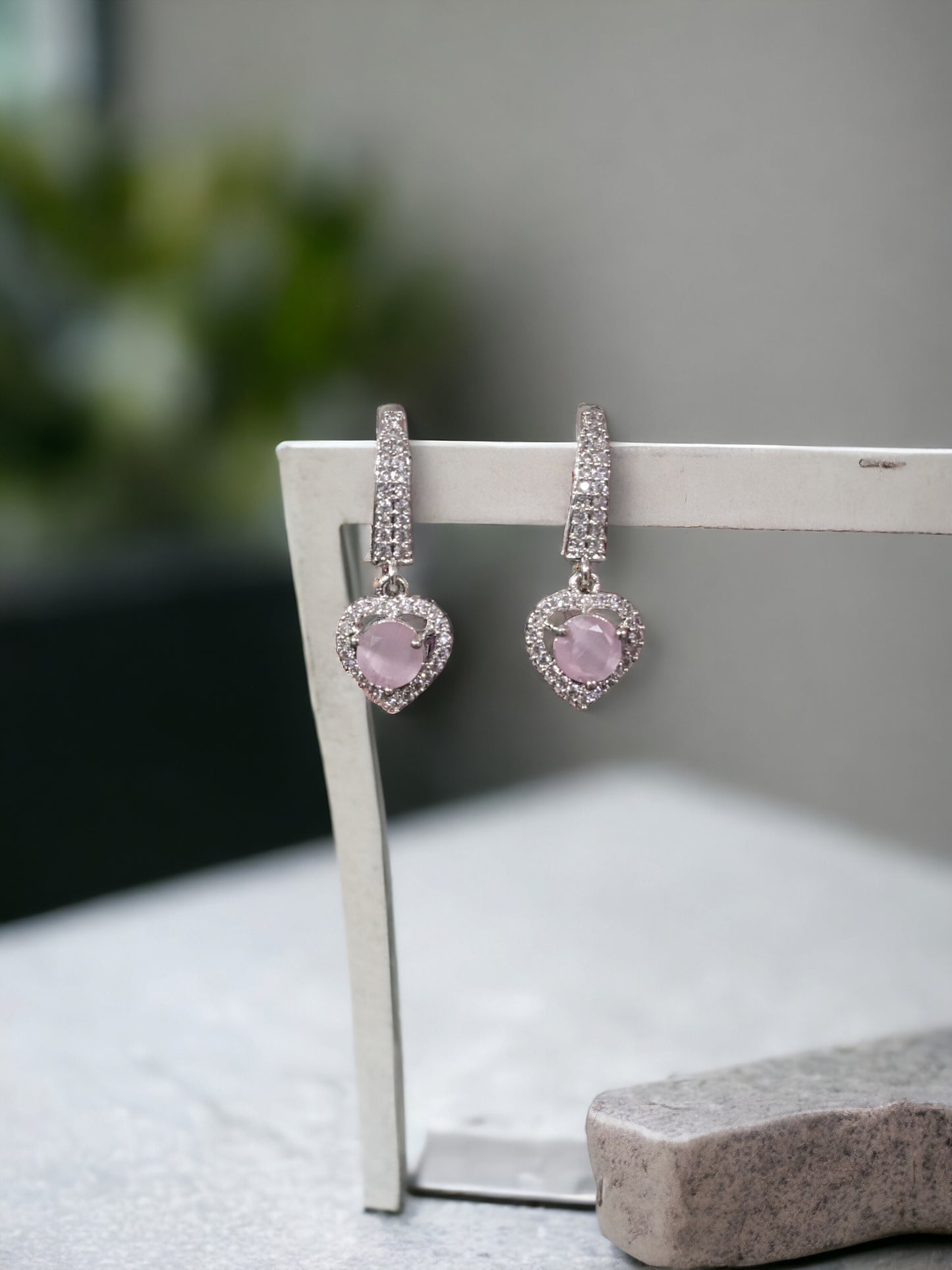 Silver Plated AD Earrings Set