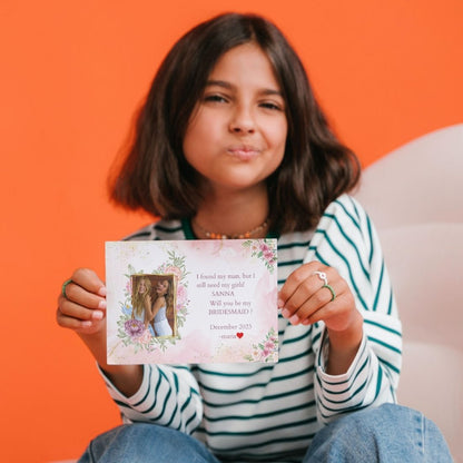 Custom Bridesmaid Proposal Invitation Cards 5.8x8.3inch with Photo | Wedding Invite