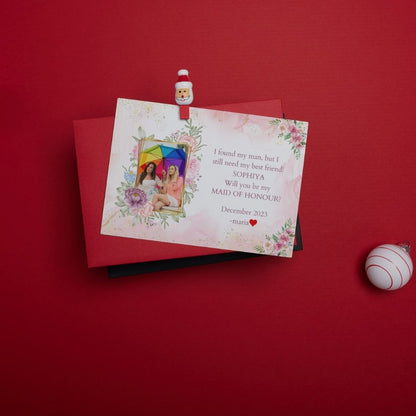 Custom Bridesmaid Proposal Invitation Cards 5.8x8.3inch with Photo | Wedding Invite