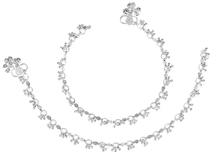 Silver Plated Anklet Pair