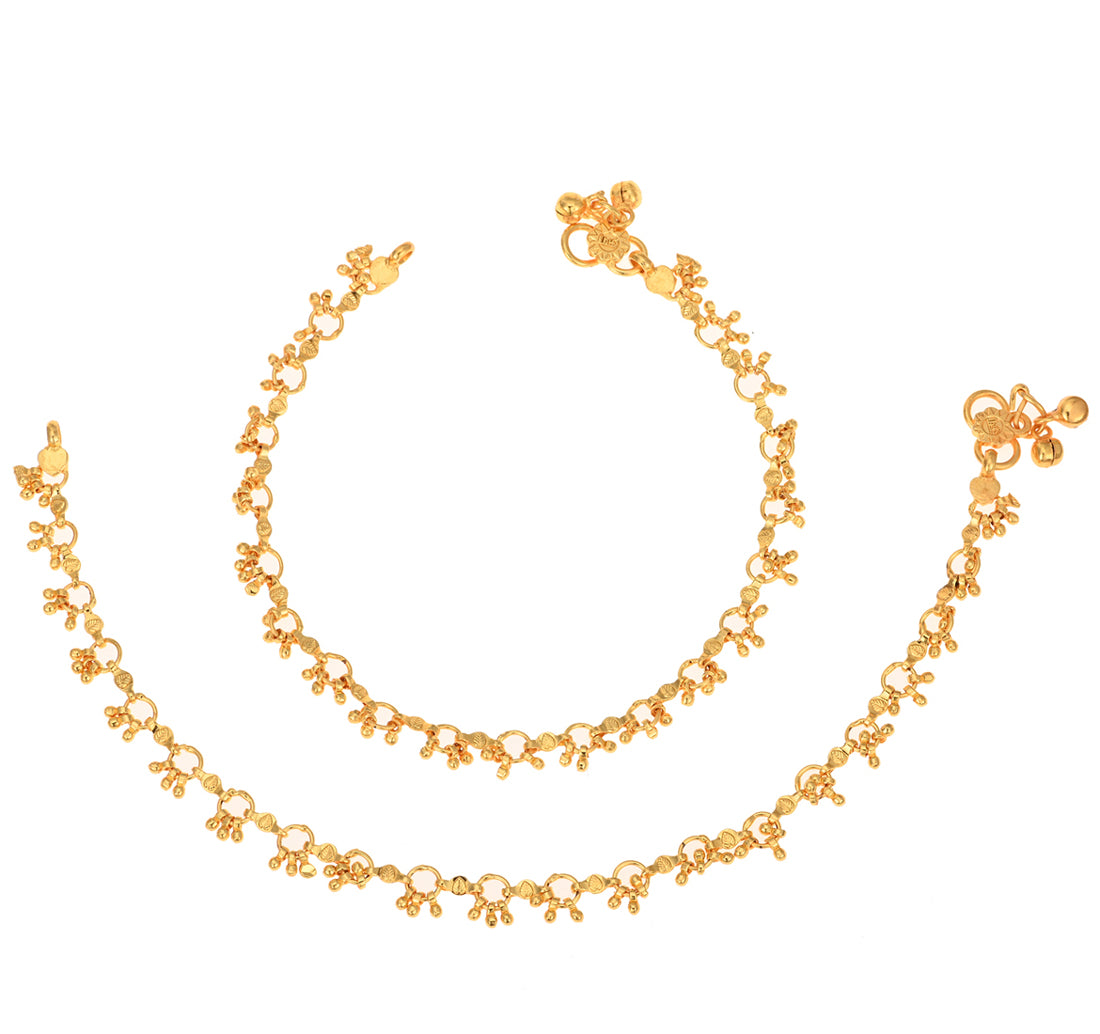 Gold Plated Anklet Pair