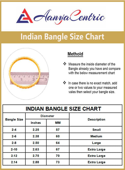 Gold Plated AD Kada Bangles Pair