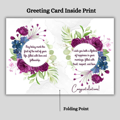 Printed Greeting Card for Wedding with Envelope | Perfect Marriage Gift For Couples