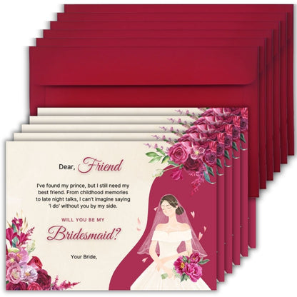 Bridesmaid Proposal Invitation Cards 5.8x8.3inch | Wedding Invite