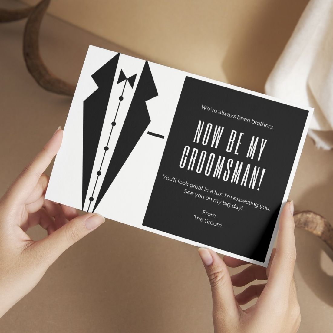 Groomsman Proposal Invitation Cards 5.8x8.3inch | Wedding Invite
