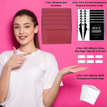 Groomsman Proposal Invitation Cards 5.8x8.3inch | Wedding Invite