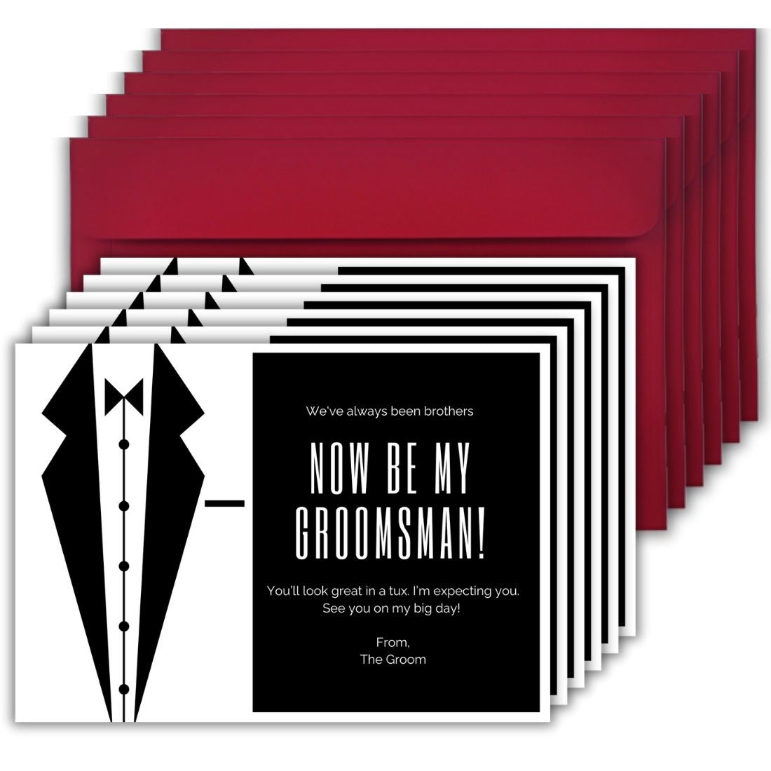 Groomsman Proposal Invitation Cards 5.8x8.3inch | Wedding Invite