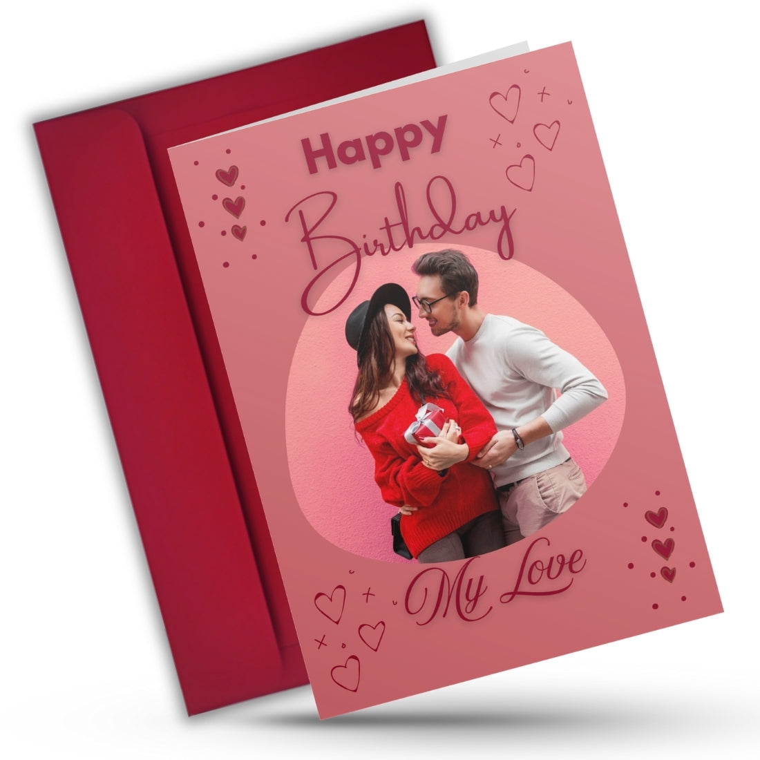 Photo Greeting Card with for Wife Girlfriend | Preprinted Inside Message
