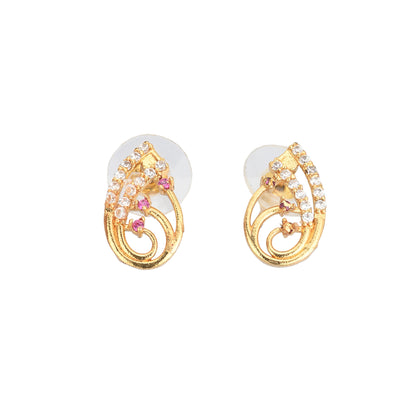 Gold Plated AD Earrings Set