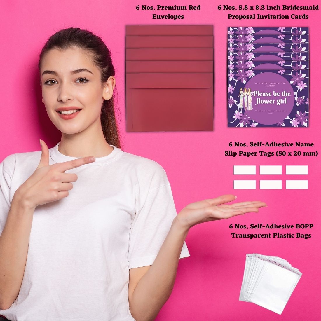 Bridesmaid Proposal Invitation Cards 5.8x8.3inch | Wedding Invite