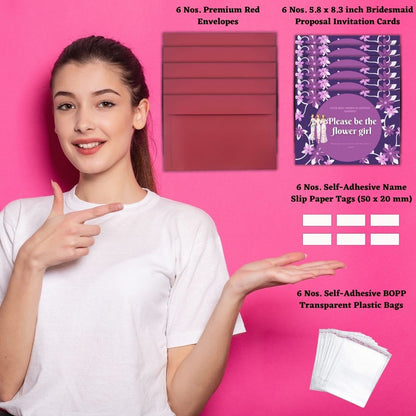 Bridesmaid Proposal Invitation Cards 5.8x8.3inch | Wedding Invite