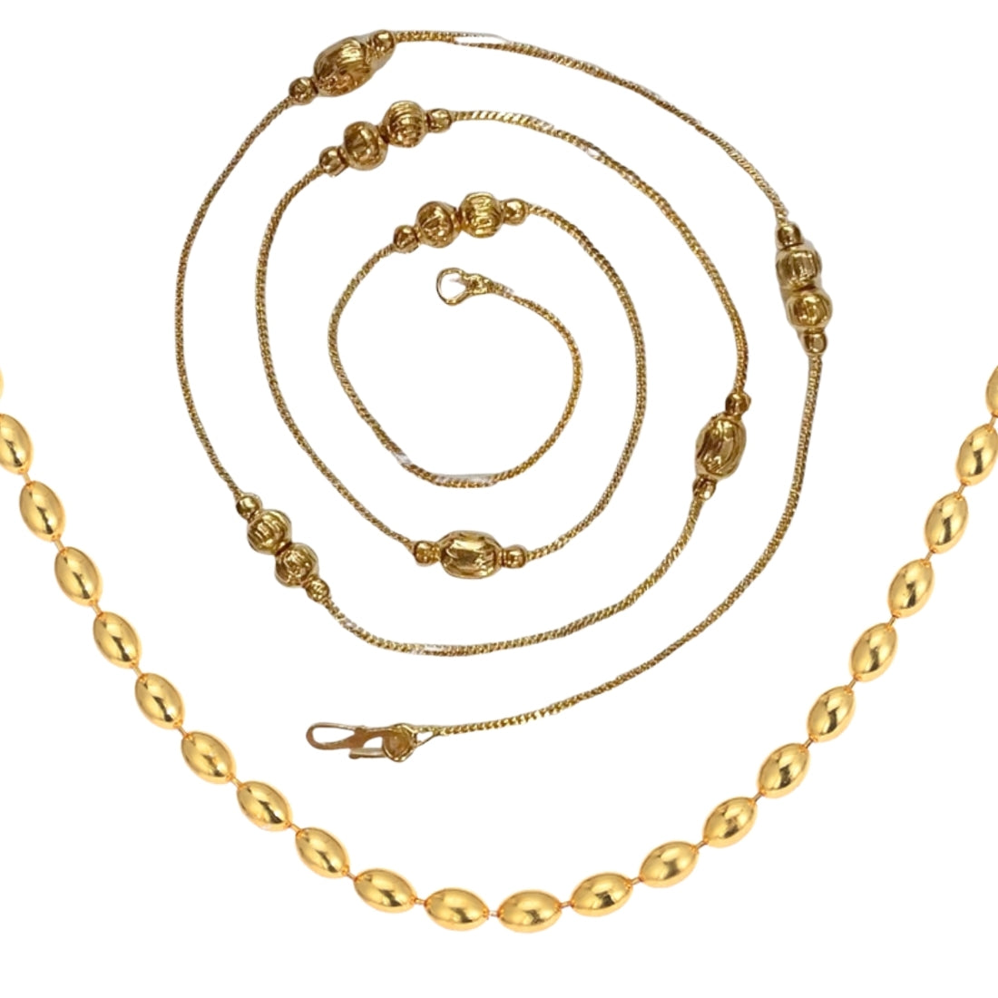 Combo of 2 Gold Plated Chains 22inch Long