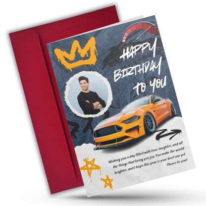 Photo Greeting Card with for Husband Hubby Boyfirend | Preprinted Inside Message