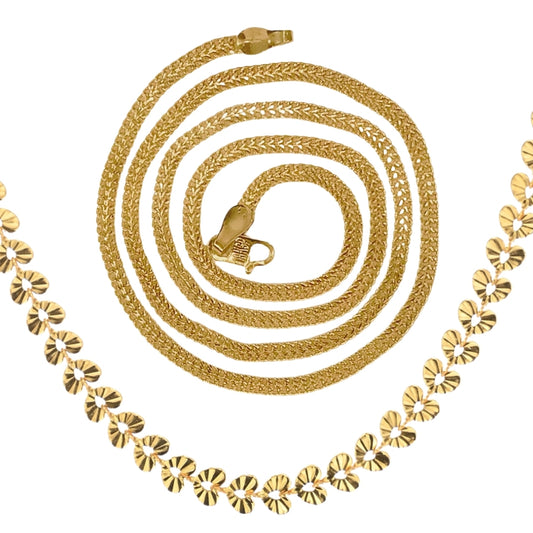 Combo of 2 Gold Plated Chains 22inch Long