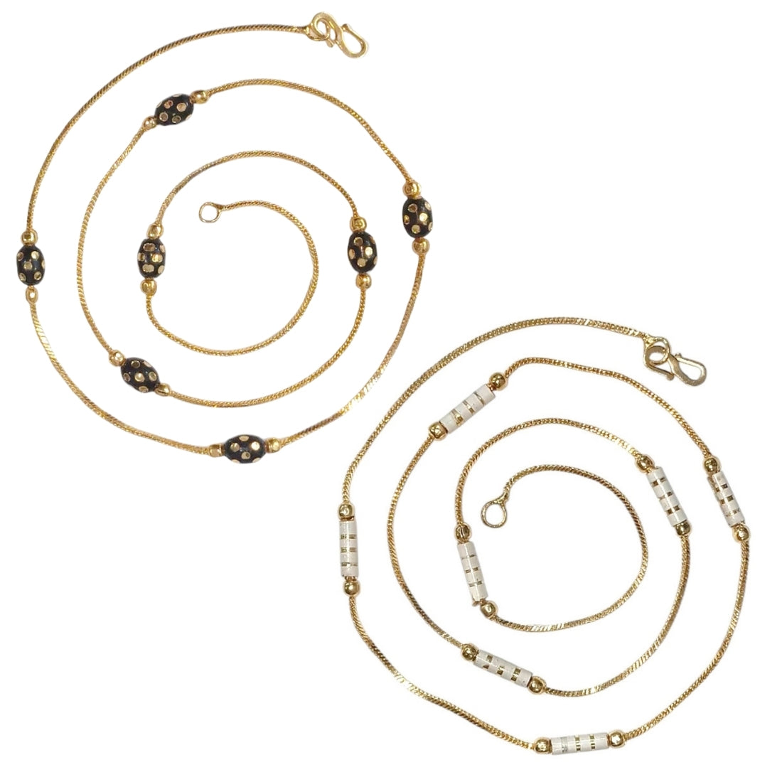 Combo of 2 Gold Plated Chains 22inch Long