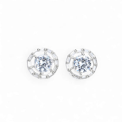 Silver Plated AD Earrings Set