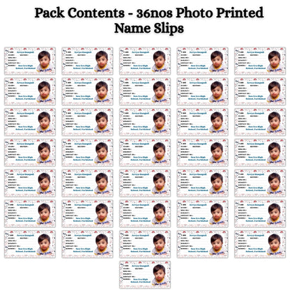 Kids Photo Name Slips Pack of 36