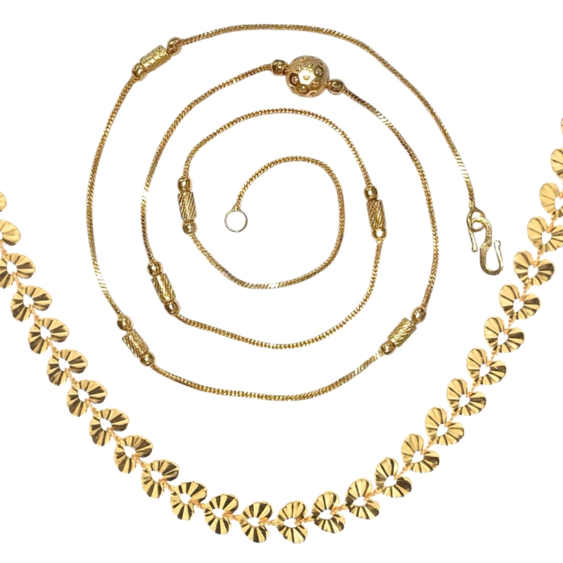 Combo of 2 Gold Plated Chains 22inch Long