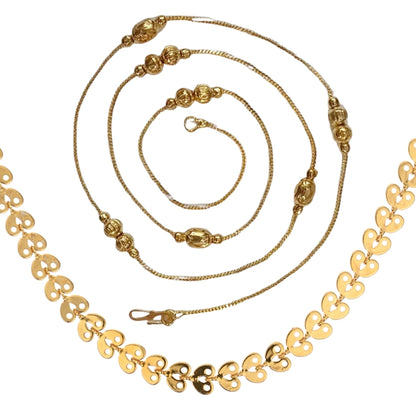 Combo of 2 Gold Plated Chains 22inch Long