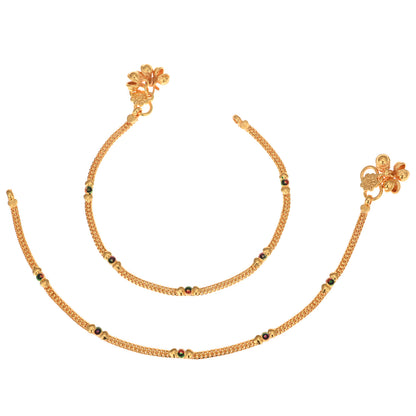 Gold Plated Anklet Pair