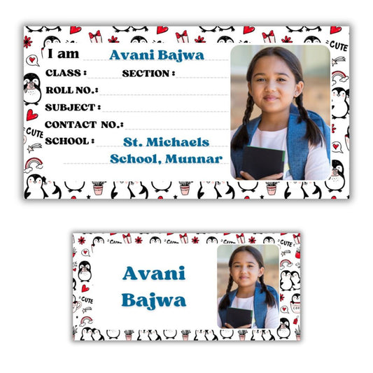 Kids Photo Name Slips & Tags | Pack of 63 | 36 Name Slips & 27 Tags