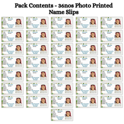 Kids Photo Name Slips Pack of 36