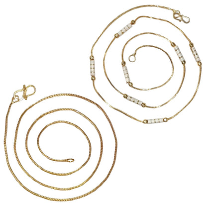 Combo of 2 Gold Plated Chains 22inch Long