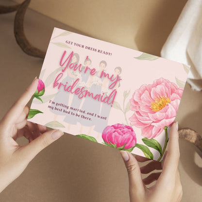 Bridesmaid Proposal Invitation Cards 5.8x8.3inch | Wedding Invite