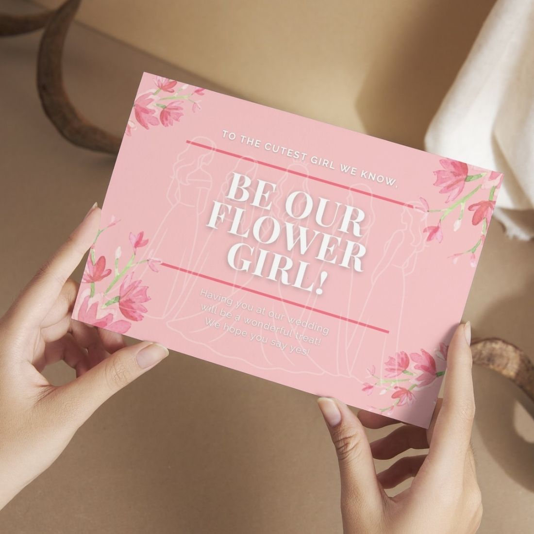 Bridesmaid Proposal Invitation Cards 5.8x8.3inch | Wedding Invite