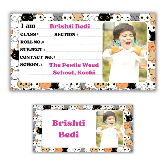 Kids Photo Name Slips & Tags | Pack of 63 | 36 Name Slips & 27 Tags