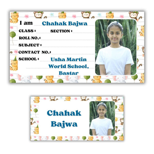 Kids Photo Name Slips & Tags | Pack of 63 | 36 Name Slips & 27 Tags