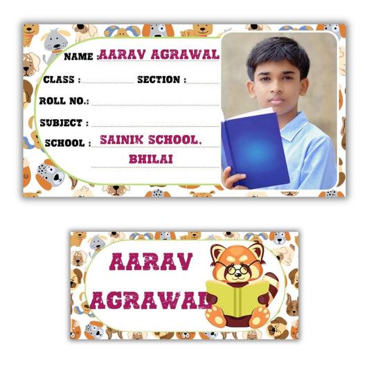 Kids Photo Name Slips & Tags | Pack of 49 | 24 Name Slips & 25 Tags