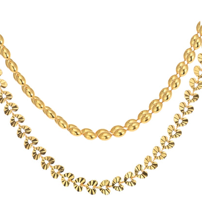 Combo of 2 Gold Plated Chains 22inch Long