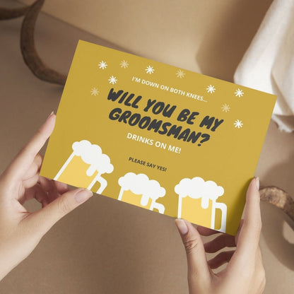 Groomsman Proposal Invitation Cards 5.8x8.3inch | Wedding Invite